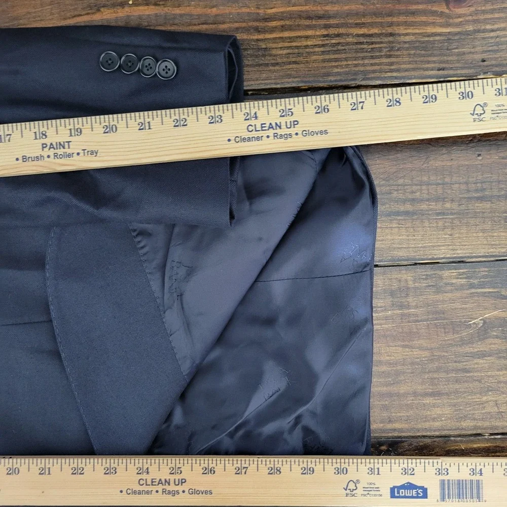 JOS A BANK 2B Signature Gold Men's Sport Coat Blazer Navy Silk Wool Cashmere 42S